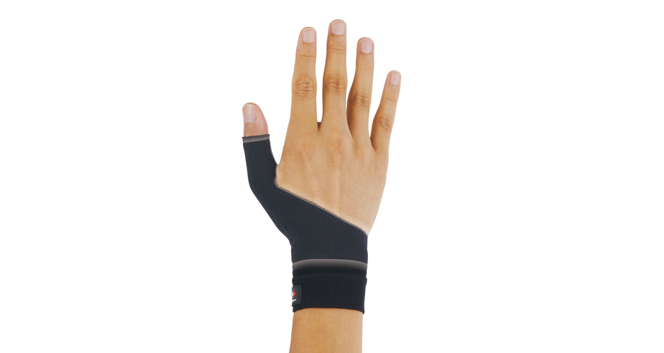 親指の軽い圧迫・保護に