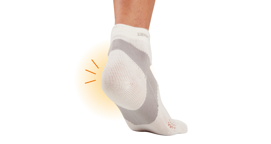 かかとの形状にぴったりフィットする立体製法