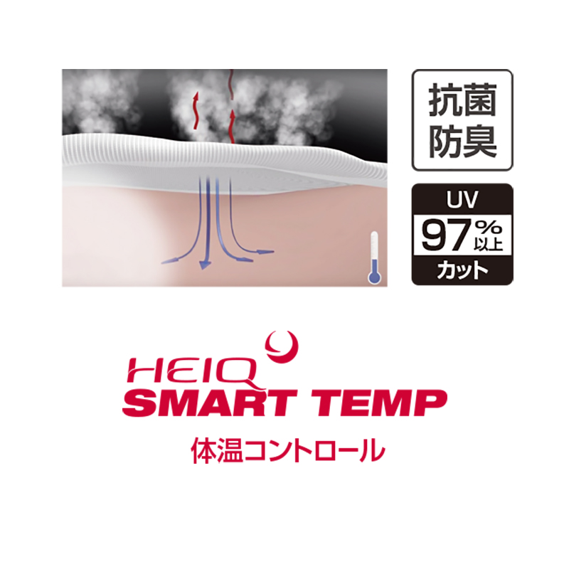 「HEIQ SMART TEMP」による体温コントロール機能