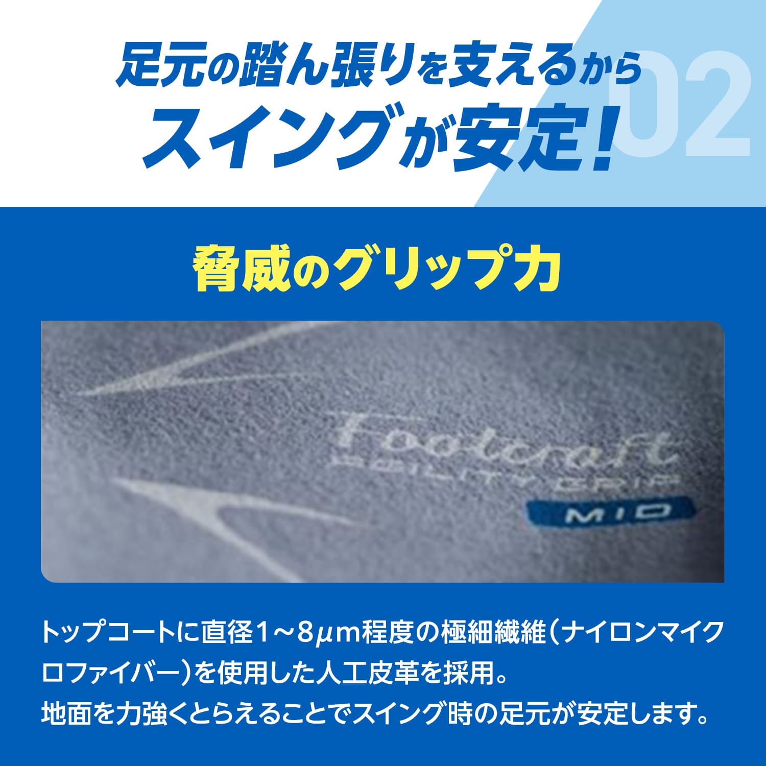 スポーツインソール ザムスト Footcraft AGILITY GRIP for GOLF